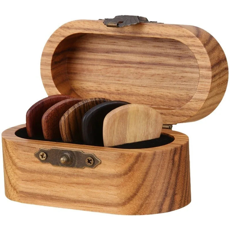 Handmade Guitar Pickbox Solid Wood Guitarbox Pick Storagebox Giftbox