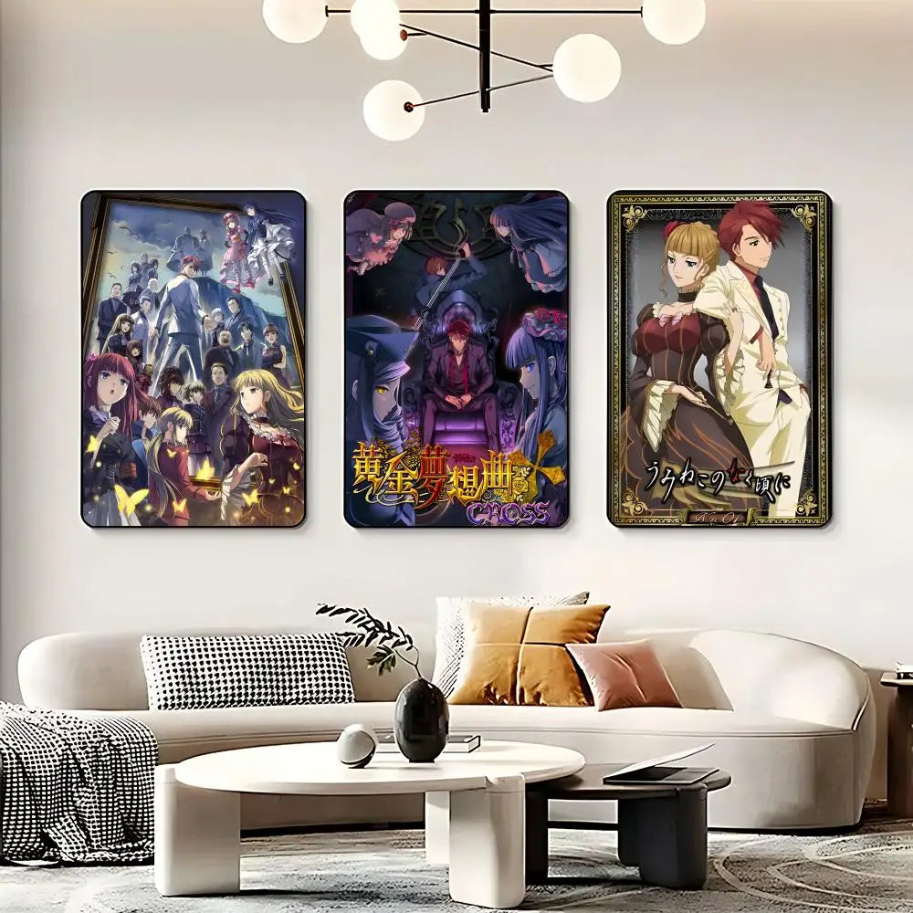 Umineko When They Cry Anime Poster – HD Self-Adhesive Wall Art Anime Wall Poster Peaceful Pleasures Health and Wellness