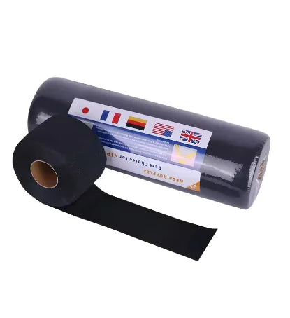 100-Pack Disposable Barber Neck Strips – White & Black Roll