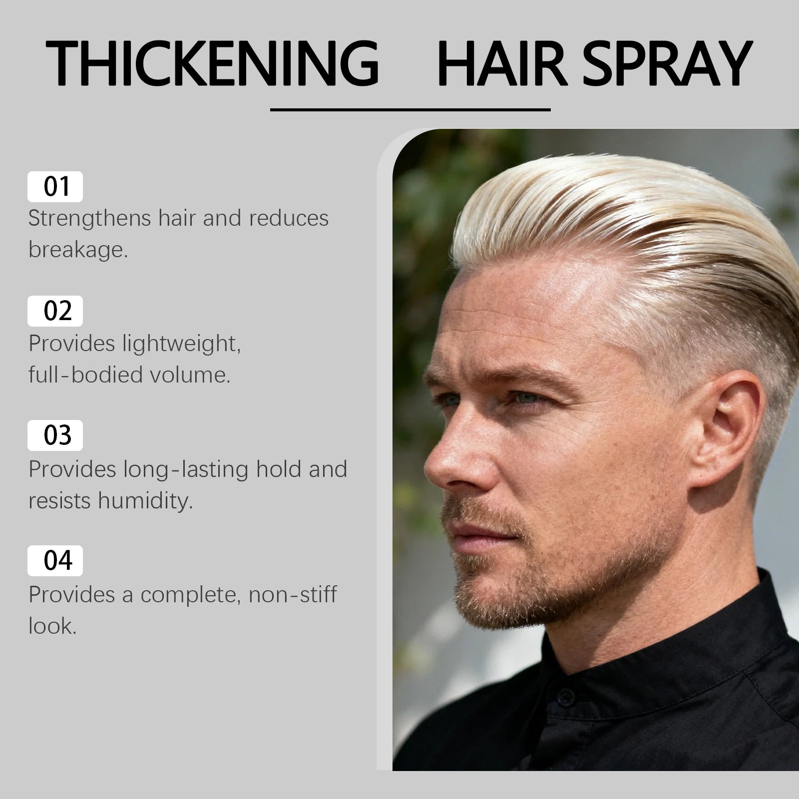 East Moon Men's Volumizing Hair Setting Spray 50ml Hair Styling Spray Peaceful Pleasures Health and Wellness
