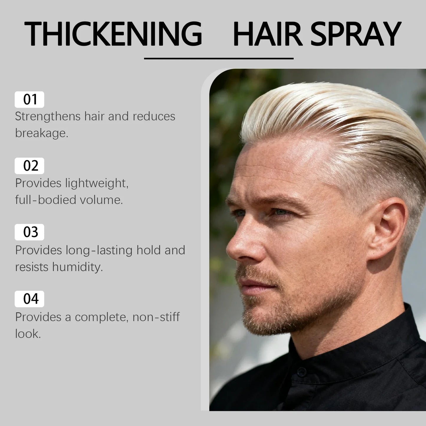 East Moon Men's Volumizing Hair Setting Spray 50ml Hair Styling Spray Oasis Select