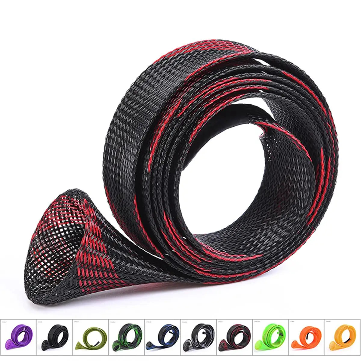 Fishing Rod Knitting Net Protective Cover Fishing Tool Suitable for Spinning Casting Ice Fishing Rod Socks Gloves for Angling Peaceful Pleasures Health and Wellness RED