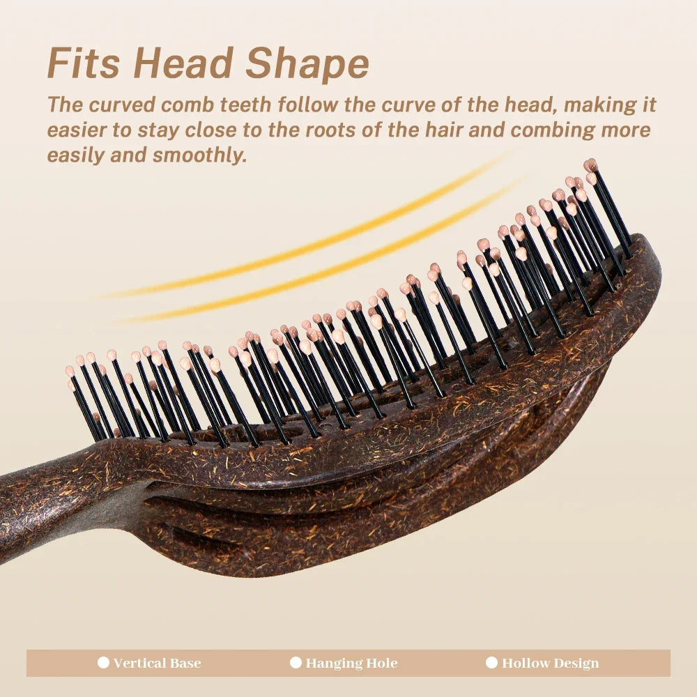 Wheat Straw Hair Massage Comb – Detangle & Quick-Dry Brush