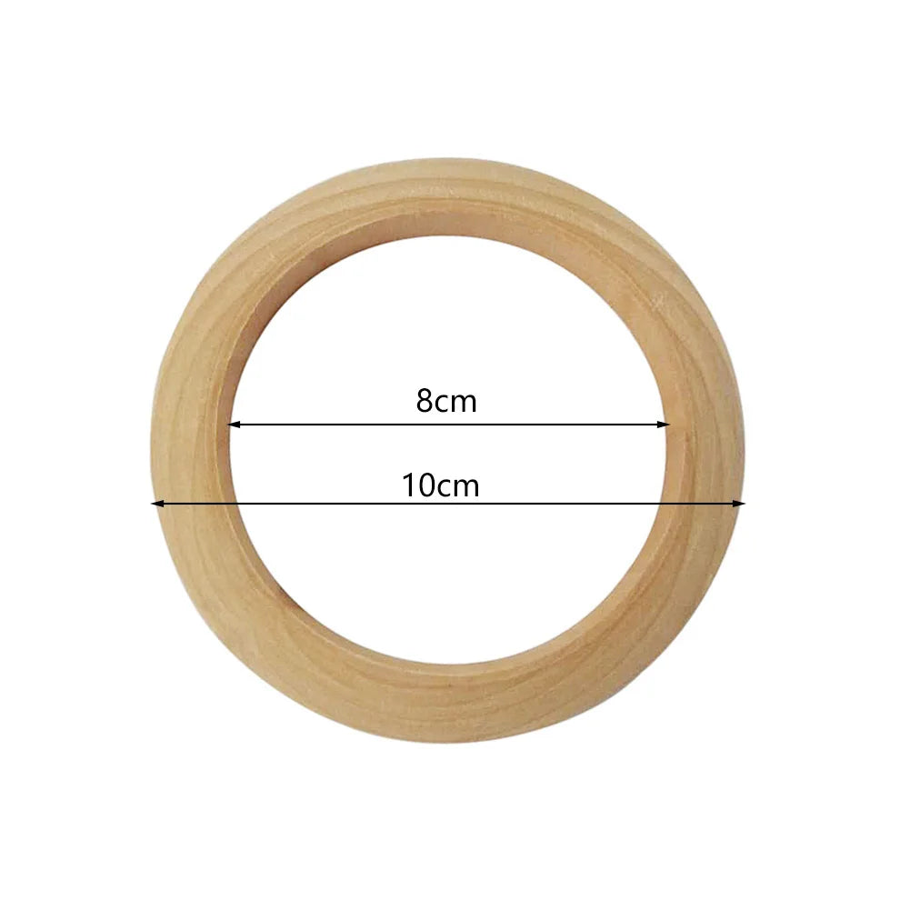 Unfinished Wooden Rings for DIY Crafts & Jewelry Making