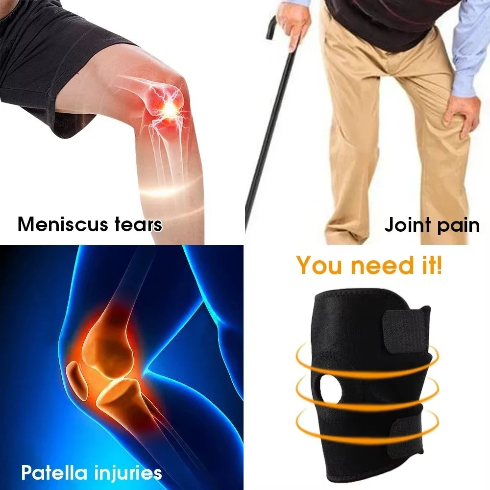 1 piece of sports and fitness knee pad, knee cap with adjustable knee support Peaceful Pleasures Health and Wellness