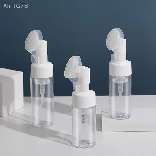 Foaming Pump Bottle with Silicone Brush | 100/150/200ml Foaming Pump Dispenser Peaceful Pleasures Health and Wellness