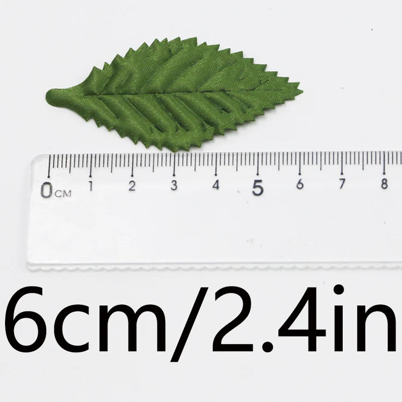 50Pcs Silk Screen Simulated Leaves 6cm | DIY Craft Decor