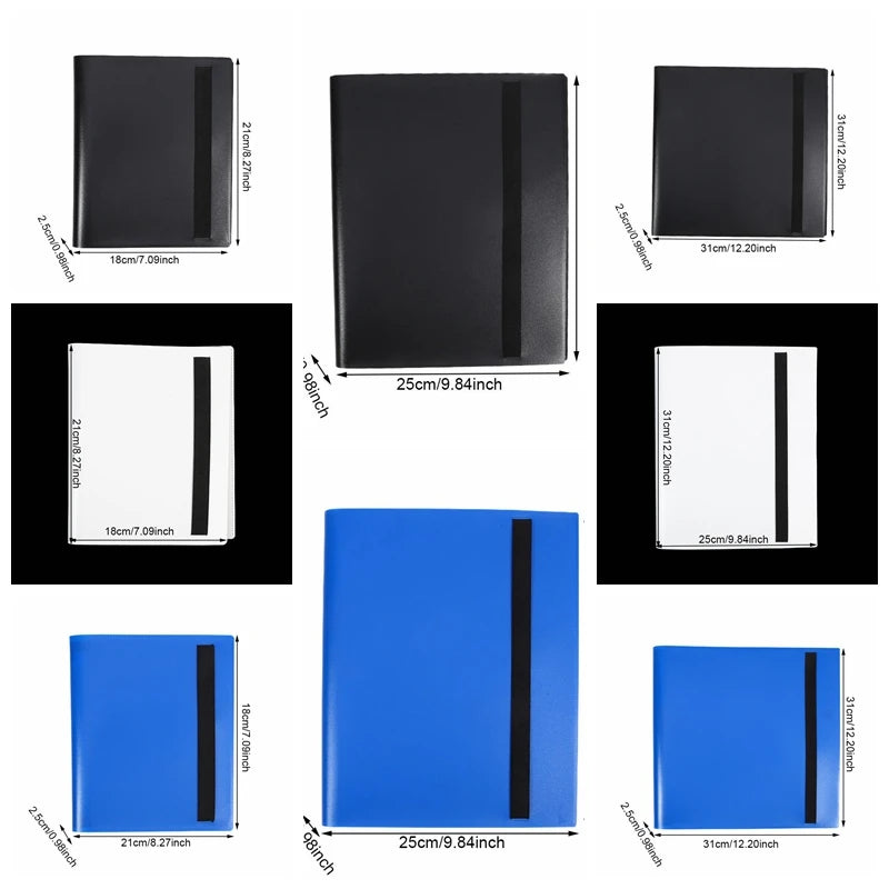 Clear Grid Pocket Album 4/9/12 Slot Organizer for Cards Tickets Portable Mini Photo Book | Multipurpose Storage for Collectibles Peaceful Pleasures Health and Wellness