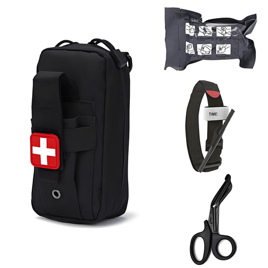 4pcs Molle medical EDC bags, EMT first aid bandages, tourniquets, scissors first aid kits, life-saving sets, Israeli bandages Peaceful Pleasures Health and Wellness