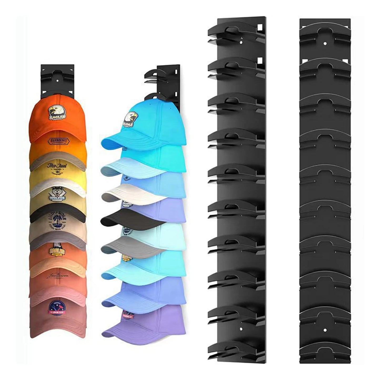 10grids Hat Organiser Display Stand Wall Mounted Space Saving Hanger Hat Holder For Home Dorm Baseball Cap Rack Peaceful Pleasures Health and Wellness