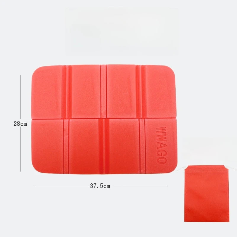 Folding Foam Seat Cushion – Portable Camping & Picnic Pad Folding Camping Cushion Peaceful Pleasures Health and Wellness red