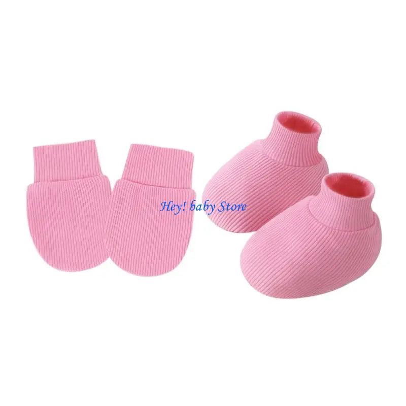 Baby Anti-Scratch Gloves & Socks Set | Newborn 0–6 Months