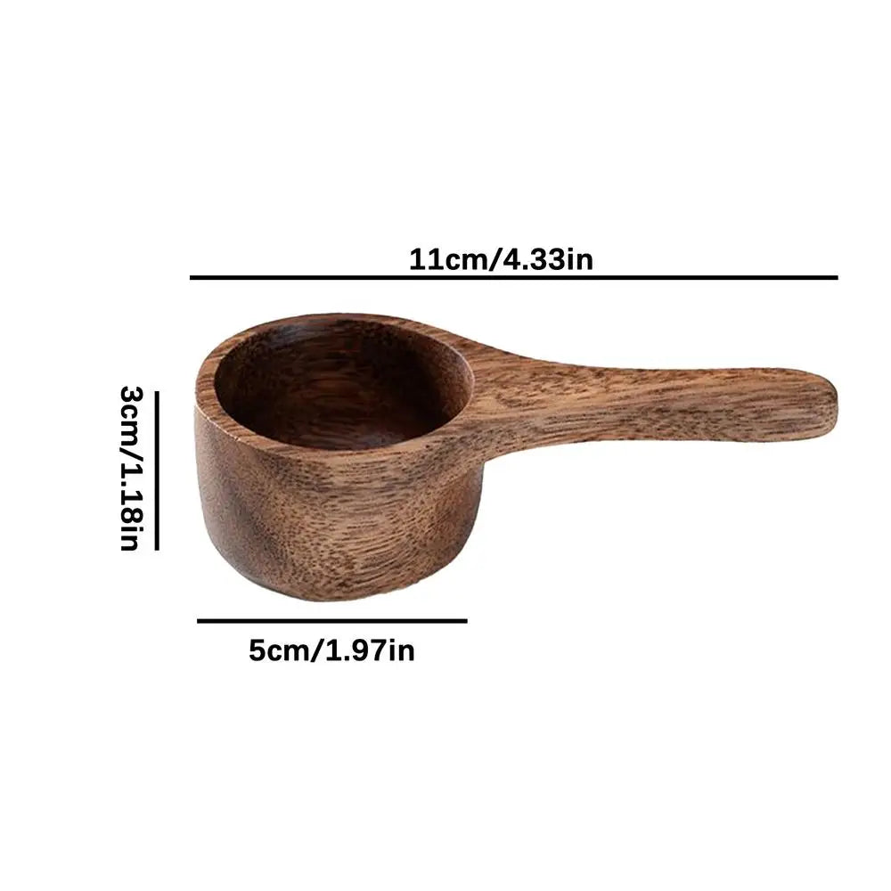 Walnut Wood Coffee Scoop – 42ml Reusable Measuring Spoon