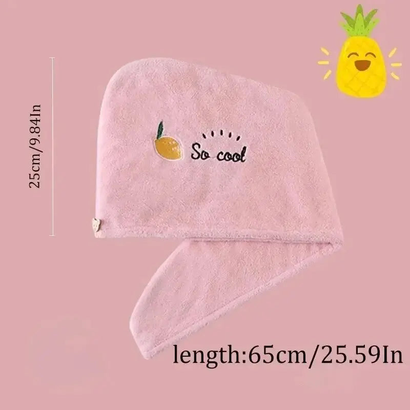 1pc Quickly Dry Hair Hat Super Absorbent Soft Bathroom Women Head Towels Girls Cute Hair Towel Hair Dry Wrap Bonnets Peaceful Pleasures Health and Wellness