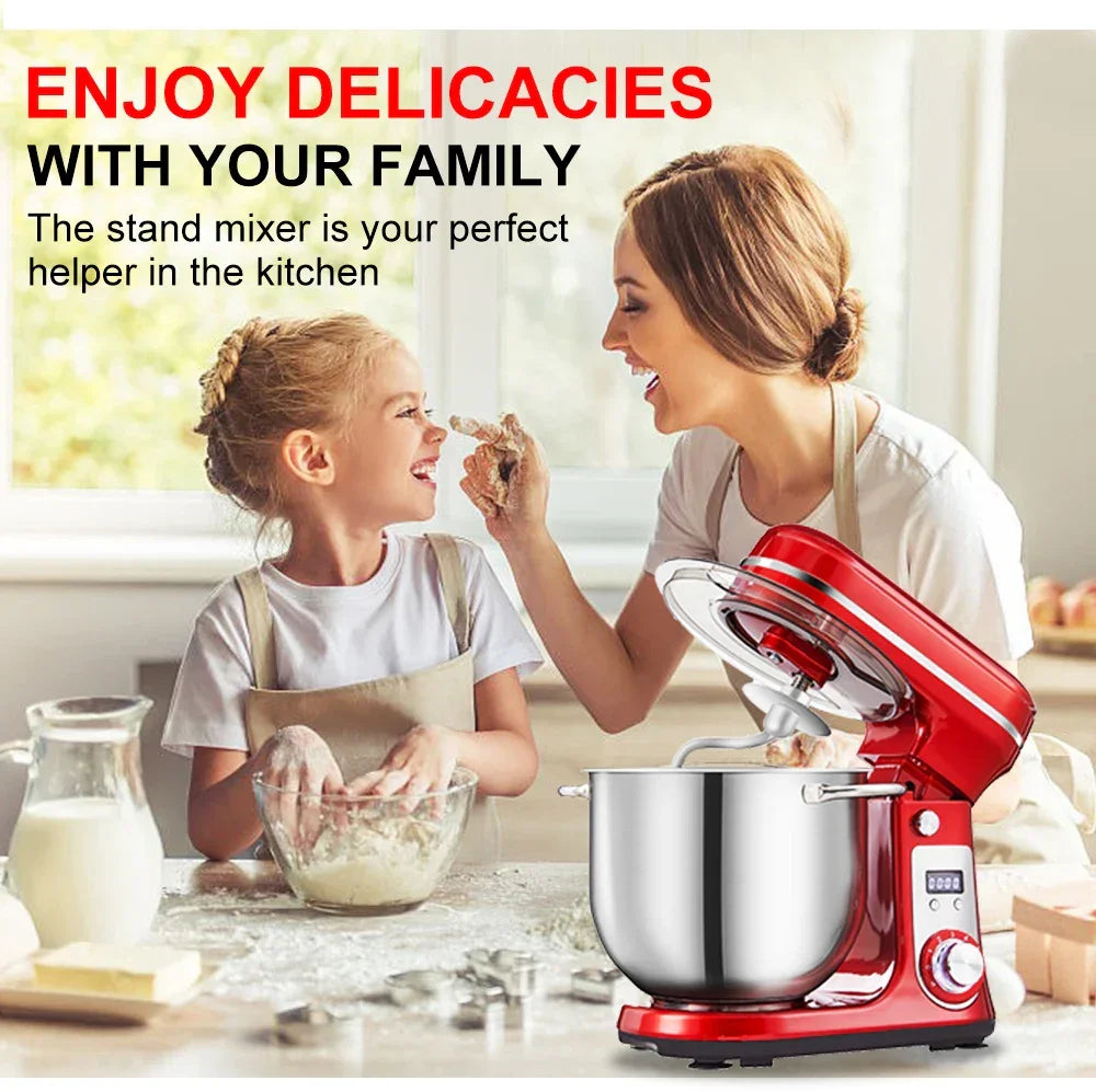 BioloMix Kitchen Food Stand Mixer, Blender, Quiet Motor, Cream Egg Whisk, Whip Dough Kneader, 6-Speed, 1200 W, 6 L, DC Peaceful Pleasures Health and Wellness