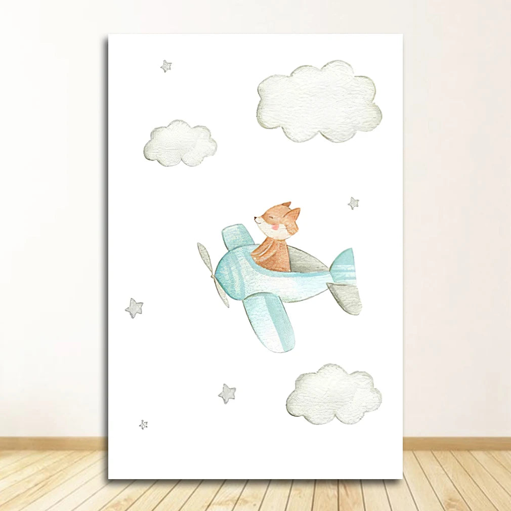 nursery print art decor paintings canvas livingroom Wall pictures for girls baby boy decoration bedroom poster animal Elephant Peaceful Pleasures Health and Wellness