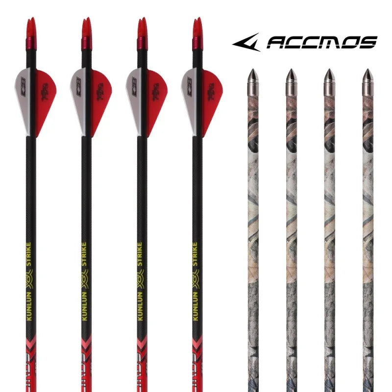 6 ID Pure Carbon Arrow Spine 250 Bow Archery Hunting Shooting