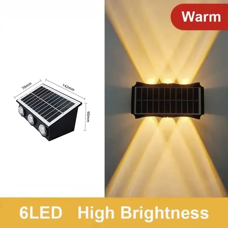Solar LED Outdoor Wall Light – IP65 Waterproof Up & Down Glow