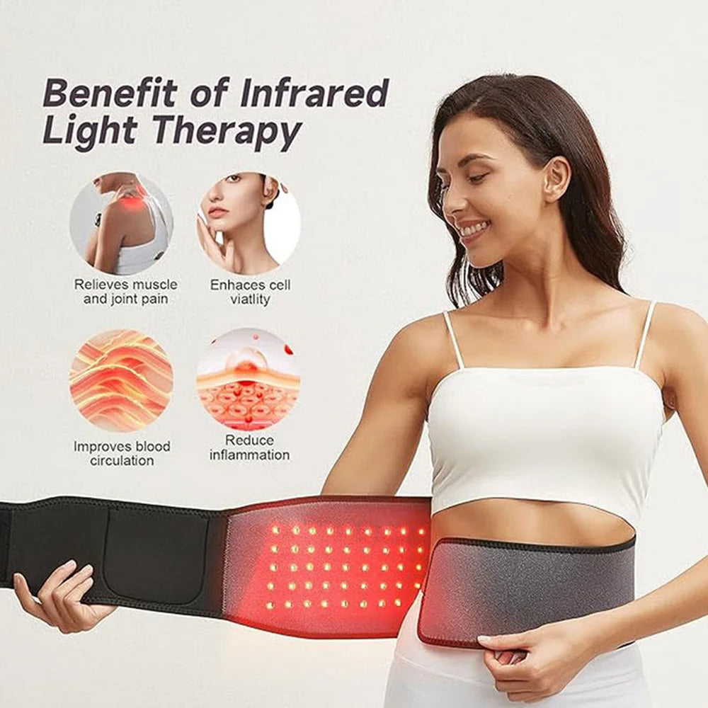VamsLuna Red Light Therapy Belt – Infrared LED Back Pain Relief
