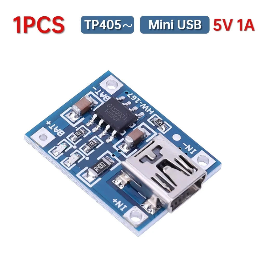 1-20PCS TP405~ 5V 1A 18650 Lithium Battery Charger Module Type-C/Micro USB/Mini USB Charging Board With Protection Dual Function Peaceful Pleasures Health and Wellness 1PCS Mini USB