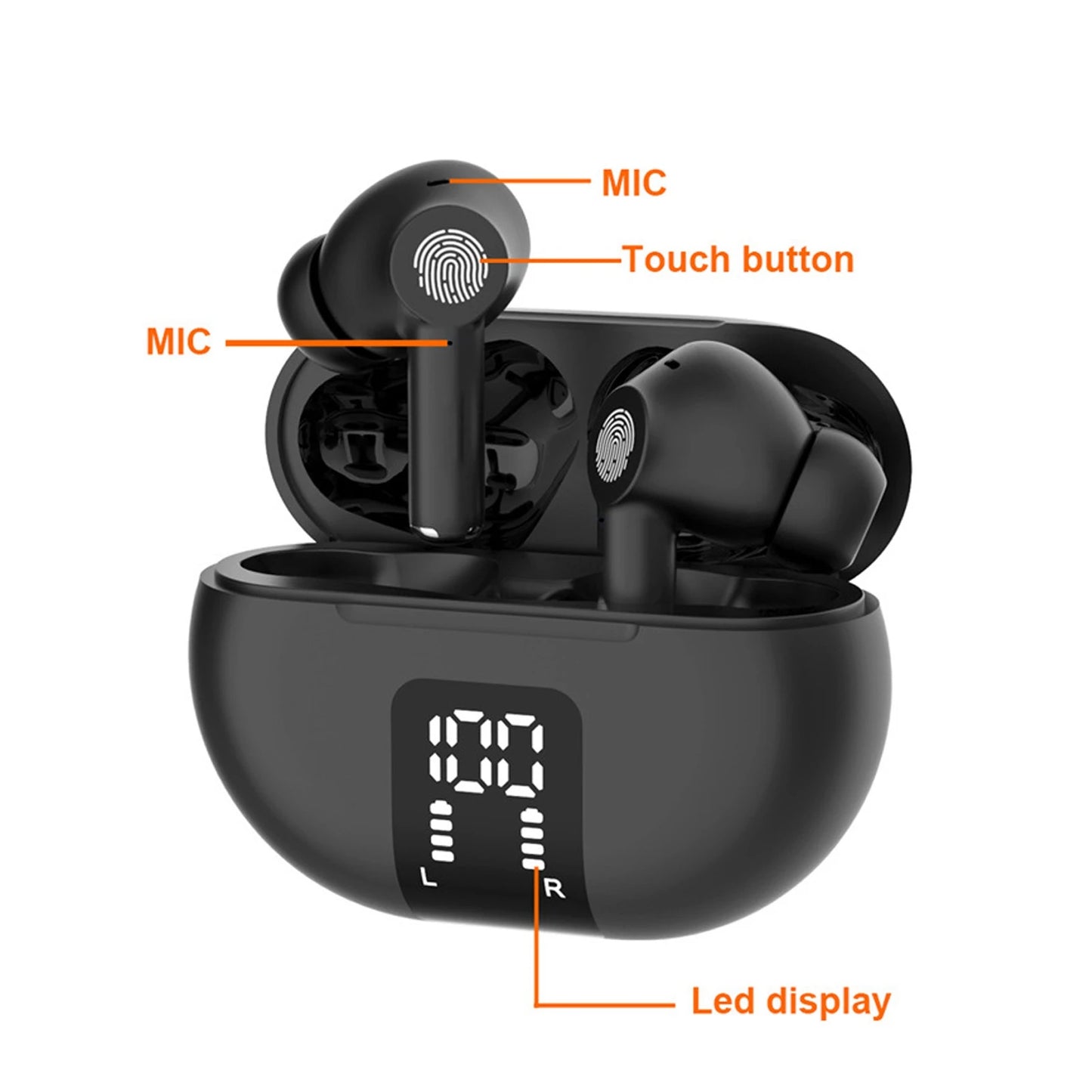 M10 Translator Earbuds Support 140 Languages Two Way Dual Mic Noise