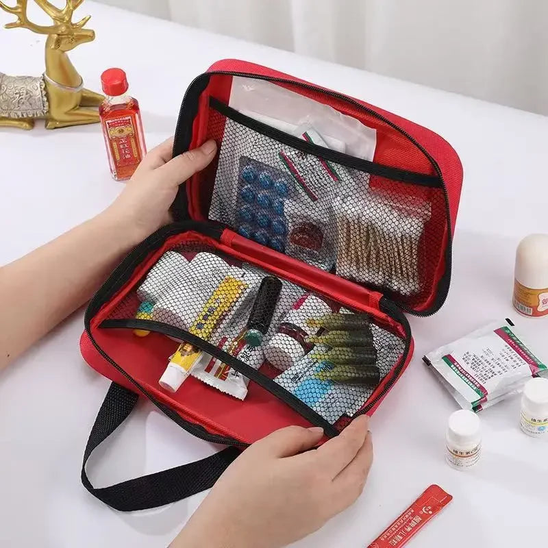 Portable Outdoor First Aid Bag Oxford Cloth Medical Emergency Kit Travel Handheld Medicine Storage Organizer Bagfor Home Camping Peaceful Pleasures Health and Wellness