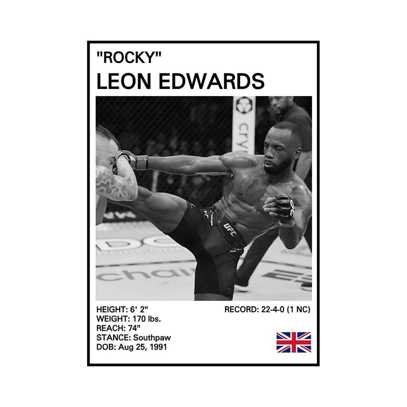 Black and White Boxing Legends Canvas Poster Boxing Inspirational Canvas Painting Print Wall Art for Gym Bedroom Home Decor Peaceful Pleasures Health and Wellness