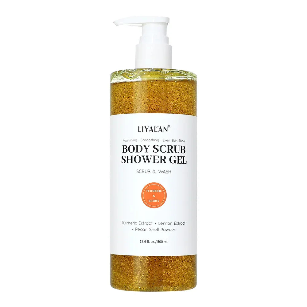 2-in-1 Scrub Shower Gel – Turmeric, Kojic Acid & 10 Fruity Scents Peaceful Pleasures Health and Wellness TURMERIC LEMON China Mainland 500ml