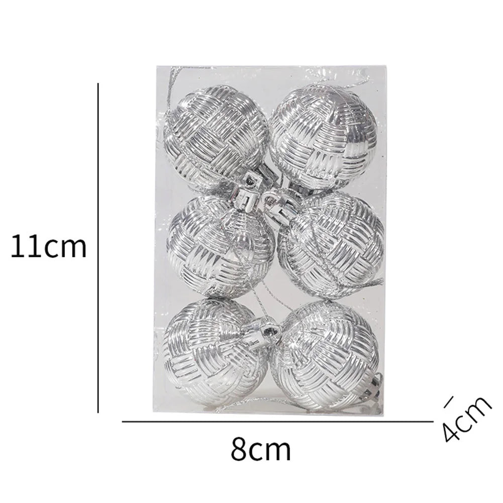 6-Pack Shatterproof Christmas Ball Ornaments – Mixed Baubles