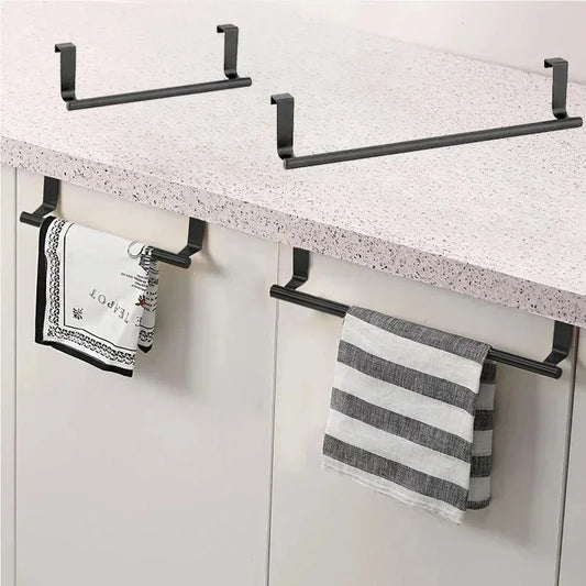 Over Door Stainless Steel Towel Rack | No-Drill Bathroom Organizer Over Door Towel Rack Peaceful Pleasures Health and Wellness