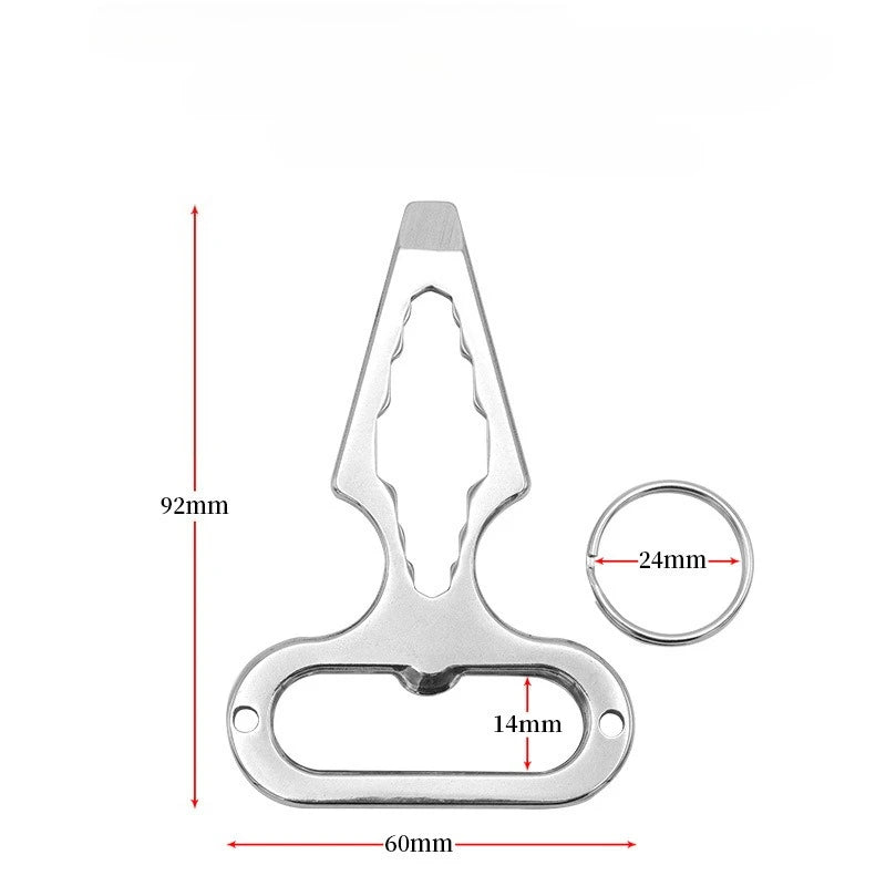 Outdoor Emergency Tools Self-defense Personal Keychain Needle-punching Bottle Set Bottle Opener Wrench Peaceful Pleasures Health and Wellness