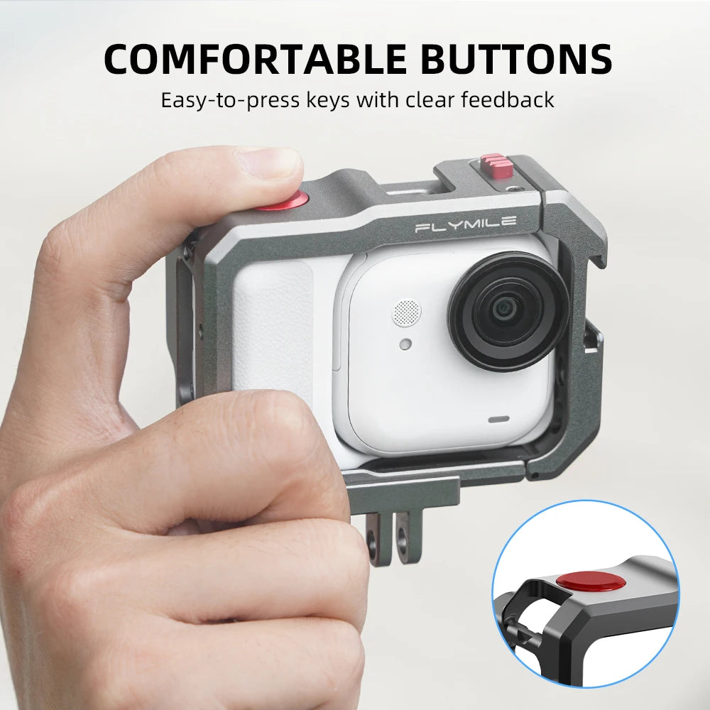 Aluminum Alloy For Insta360 Go Ultra Protective Case Metal Protective Frame For Action Cameras Expansion Quick-Release Accessory Peaceful Pleasures Health and Wellness