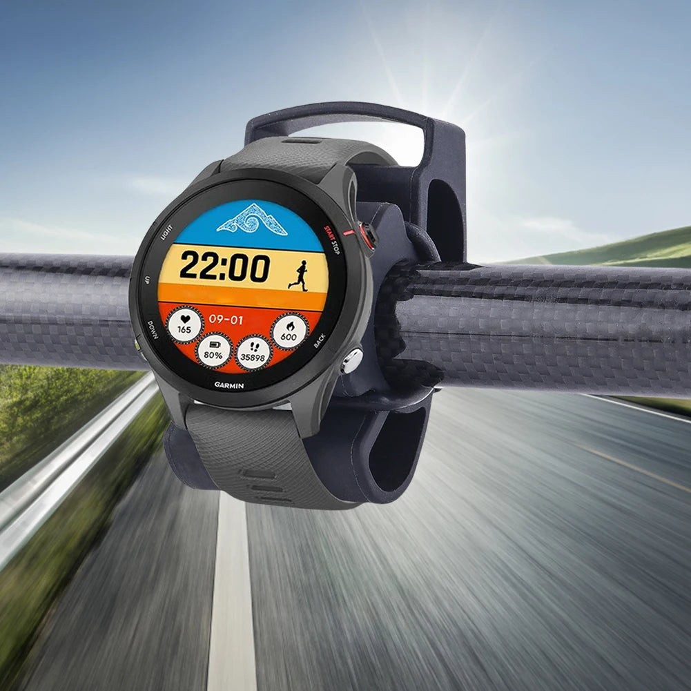 Bike Handlebar Smartwatch Mount for Garmin, Fitbit & SUUNTO Bicycle Accessory Peaceful Pleasures Health and Wellness