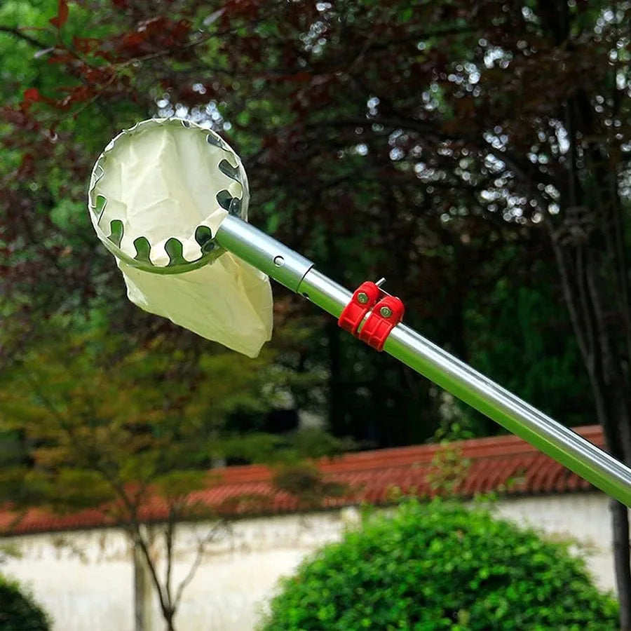 3-in-1 Harvesting Tool Set for Fruit: Berry Picker Collector with Telescopic Pole & Bag Gardening Supplies Farm Utensils Peaceful Pleasures Health and Wellness