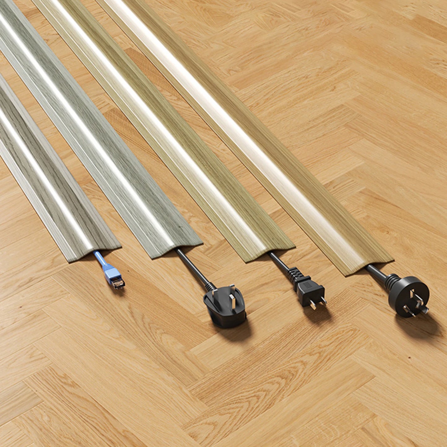 Soft PVC Floor Cord Cover | Cable Hider Wire Protector Floor Cable Hider Peaceful Pleasures Health and Wellness