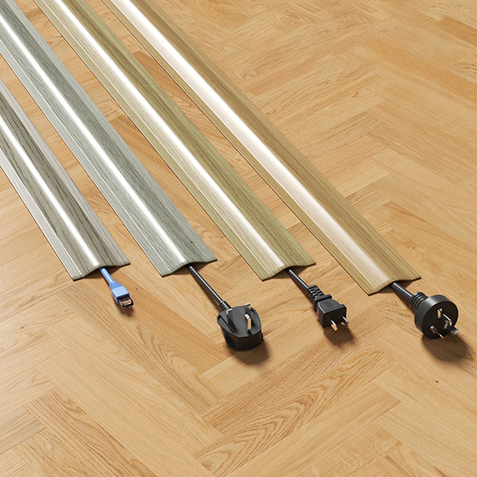 Soft PVC Floor Cord Cover | Cable Hider Wire Protector Floor Cable Hider Peaceful Pleasures Health and Wellness
