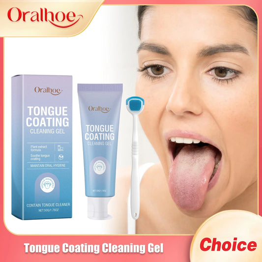 Tongue Coating Cleansing Gel with Brush | Fresh Breath Oral Care Tongue Cleansing Gel Oasis Select