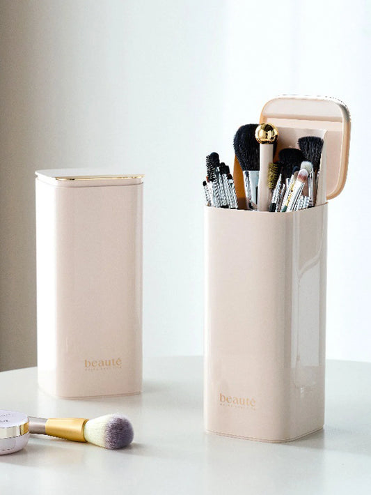 1Pcs Makeup Brush Organizer Automatic Lifting Holder Holder Dustproof Desktop Makeup Tools Lipstick Eyebrow Pen Holder Container Peaceful Pleasures Health and Wellness