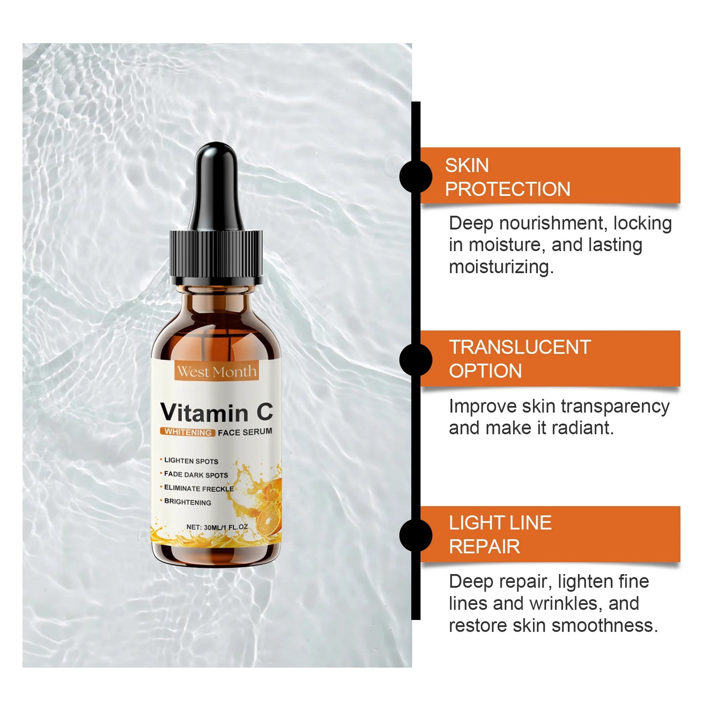 Vitamin C Brightening Face Serum – Fades Dark Spots & Melasma