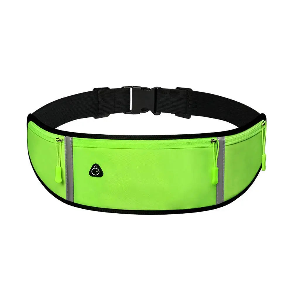 Running Waist Bag Lightweight Outdoor Cycling Belt Waist Bag for Men Women Waterproof Reflective Sports Bag For Mobile Phone Peaceful Pleasures Health and Wellness Green