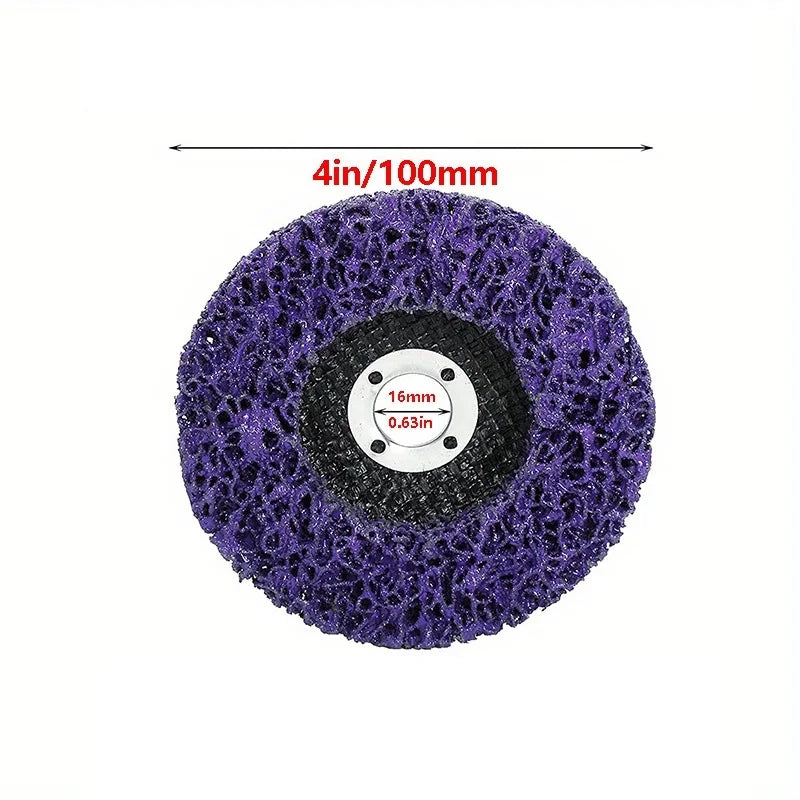 100mm Coral Poly Strip Disc – Rust & Paint Removal Abrasive Wheel Peaceful Pleasures Health and Wellness 100MM 1PCS
