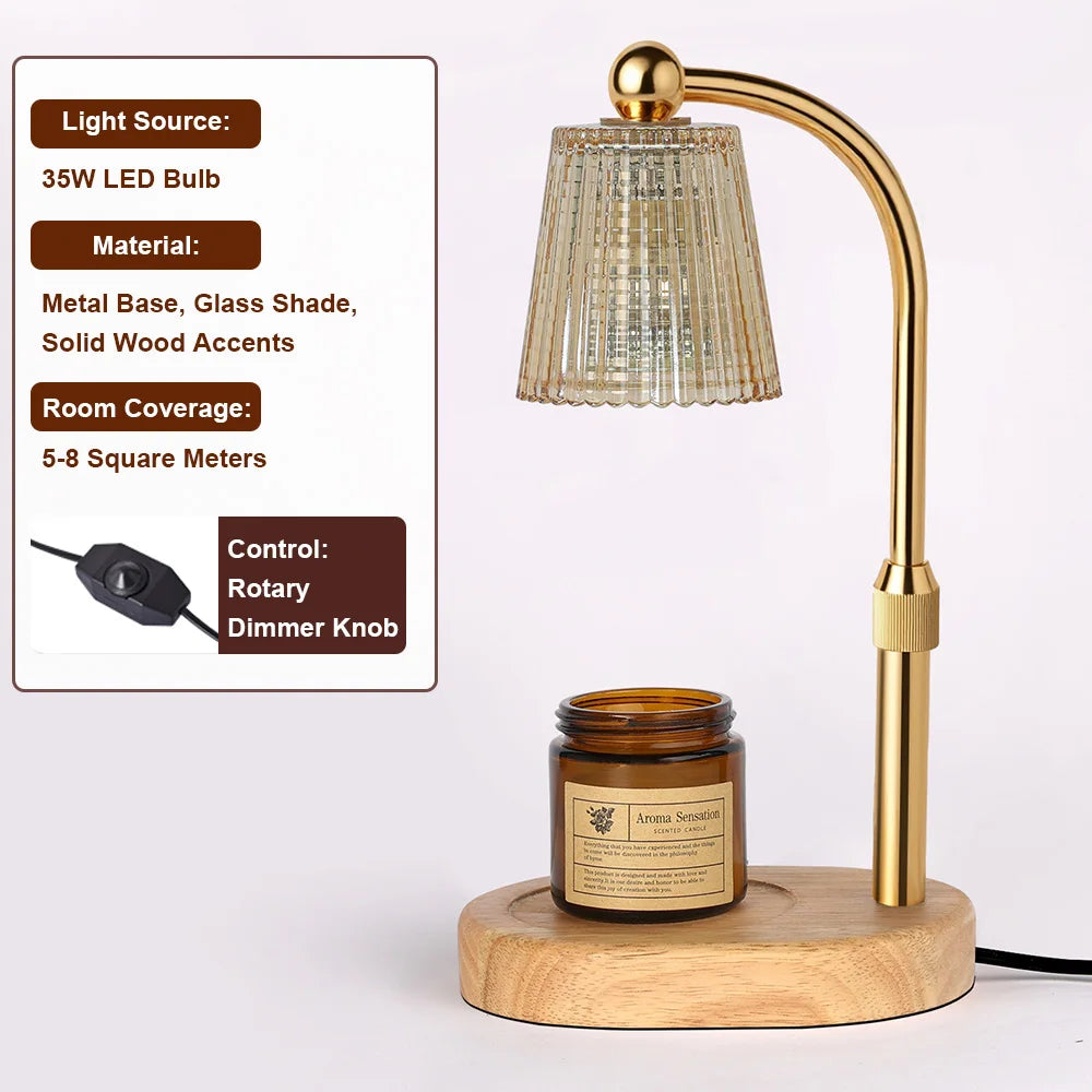 35W Dimmable Candle Warmer Lamp | Adjustable Height & Gift
