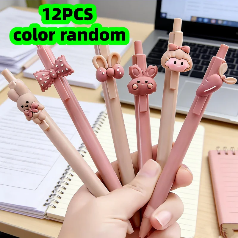 12-Pack Cute Ballpoint Pens | Bunny & Bow Designs, Black Ink