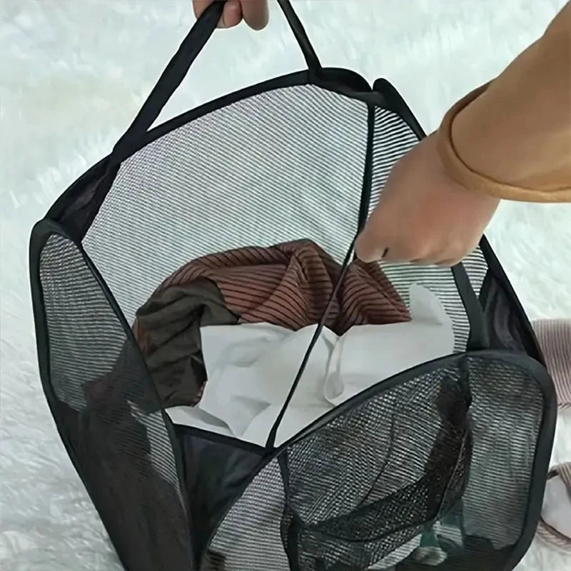 58 Large Capacity Storage Basket Mesh Pop-up Laundry Foldable Dirty