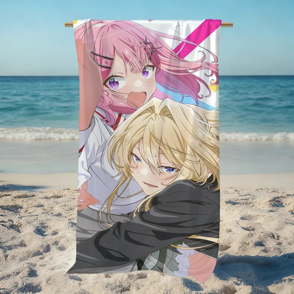 Anime Quick-Dry Beach Towel – Soft Pool Towel for Travel & Gym Anime Beach Towel Peaceful Pleasures Health and Wellness