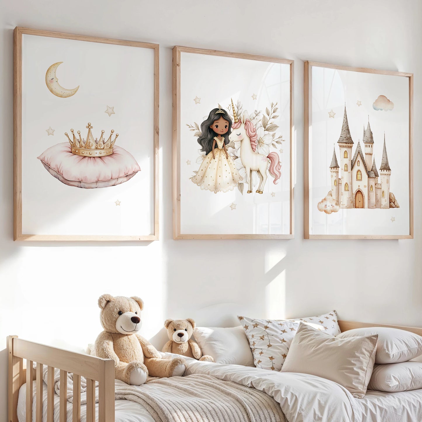 Princess Castle Canvas Wall Art Print | Kids & Girl's Room Decor