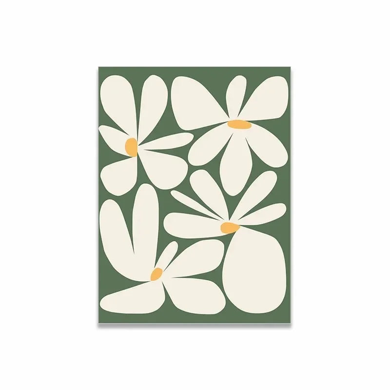 Retro Green Plant Flower Aesthetic Canvas Painting Posters and Prints Wall Picture For Living Room Decoration Peaceful Pleasures Health and Wellness 3 20x30cm Unframed