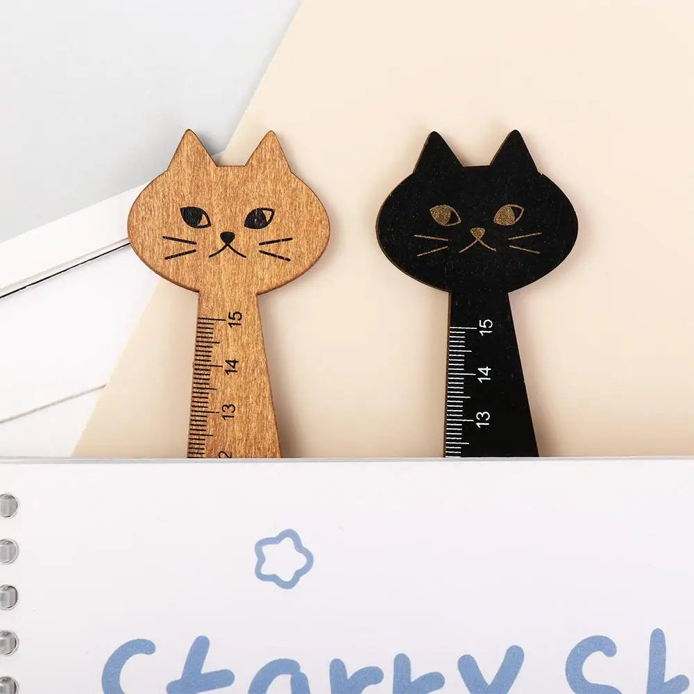 15cm/5.9inch 1PC Cute Household for School Office Home Cartoon Cat Sewing Ruler Student Tools Drawing Ruler Straight Ruler Peaceful Pleasures Health and Wellness