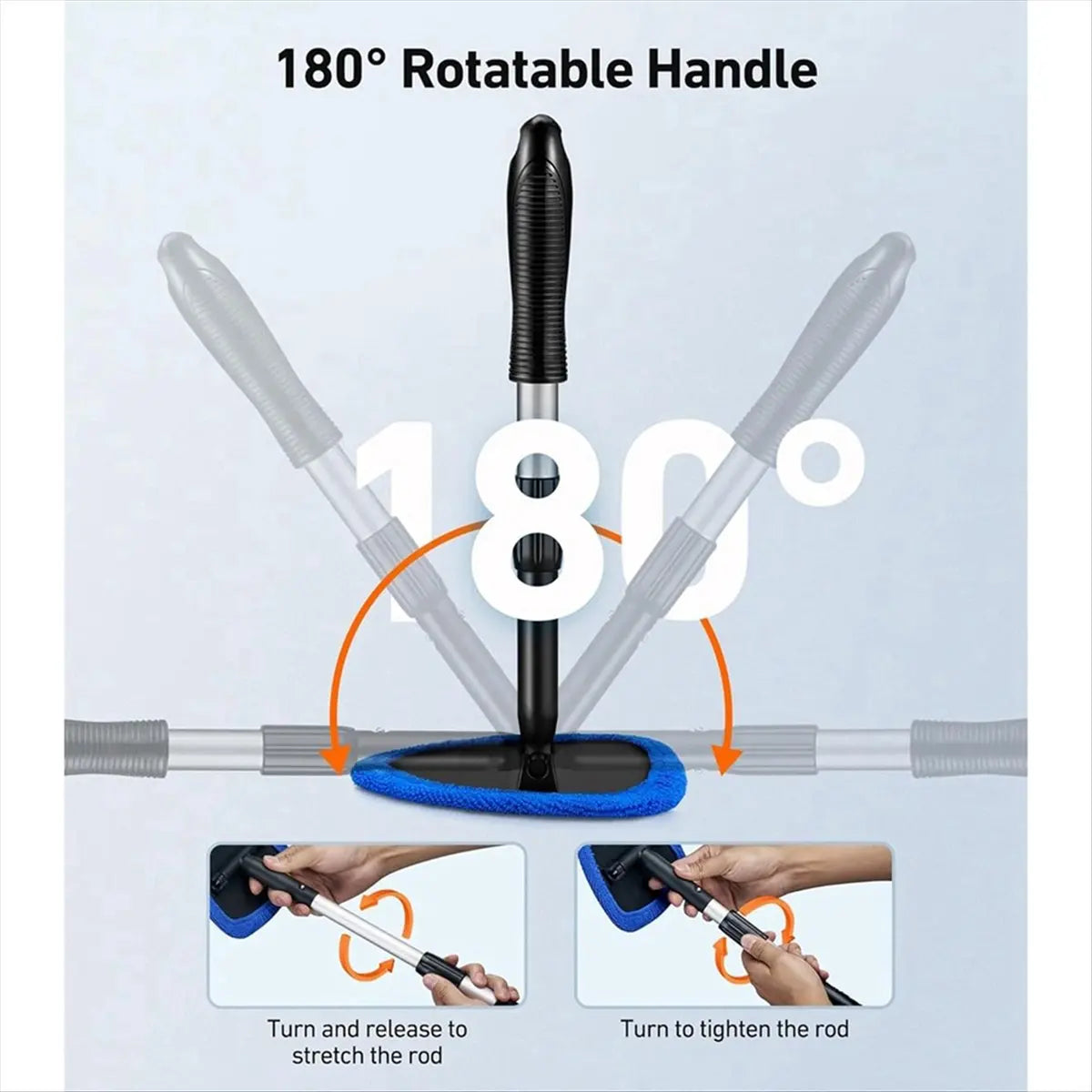 Car Windshield Cleaning Kit – Microfiber Pad & Retractable Handle Peaceful Pleasures Health and Wellness