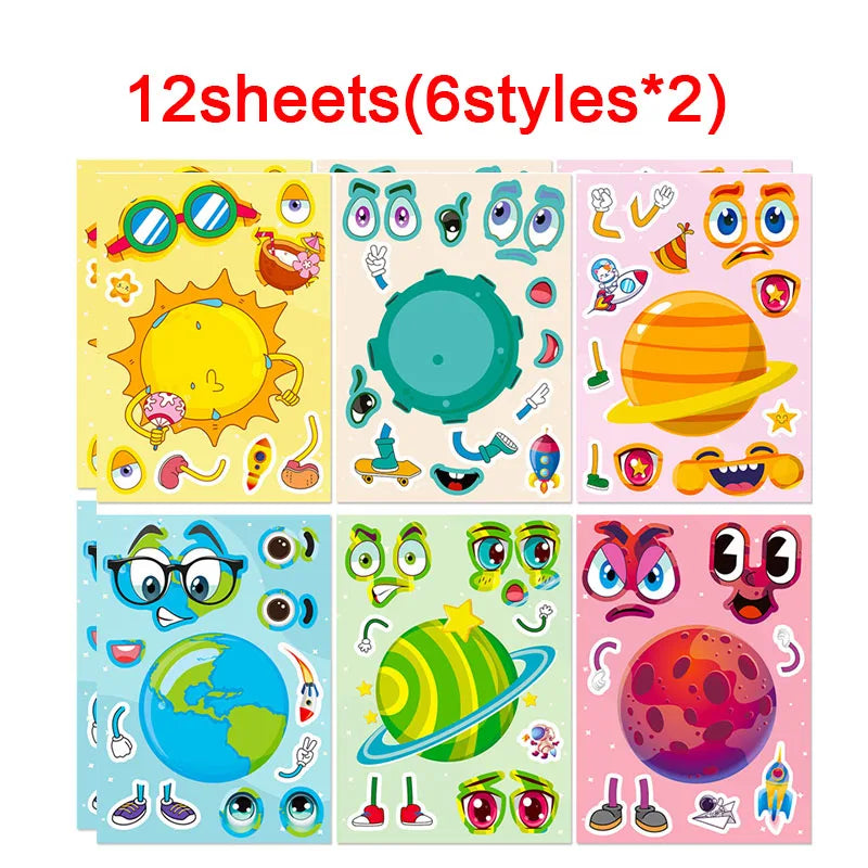 Make Sport Balls Puzzle Sticker Kids Party Game Toys DIY Football
